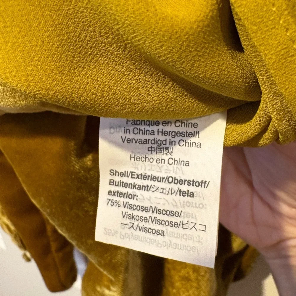 J. Crew Holiday Wrap Velvet Blouse in Gold